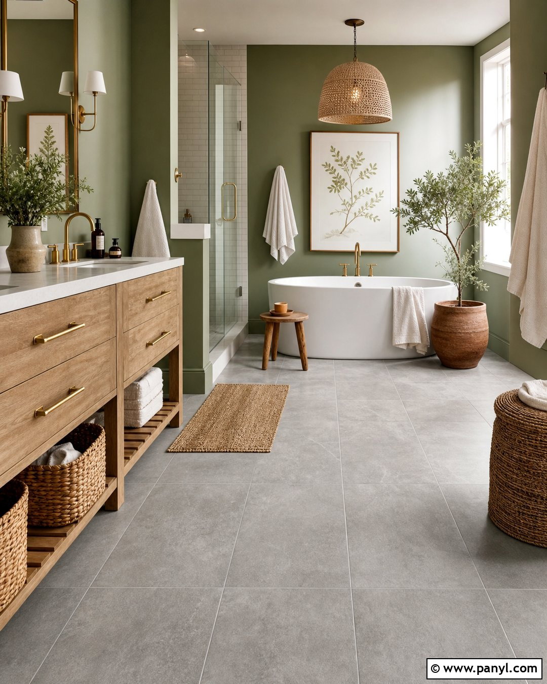 Grey Tiles With Sage Green Walls - 20 Grey Tiles What Colour Walls