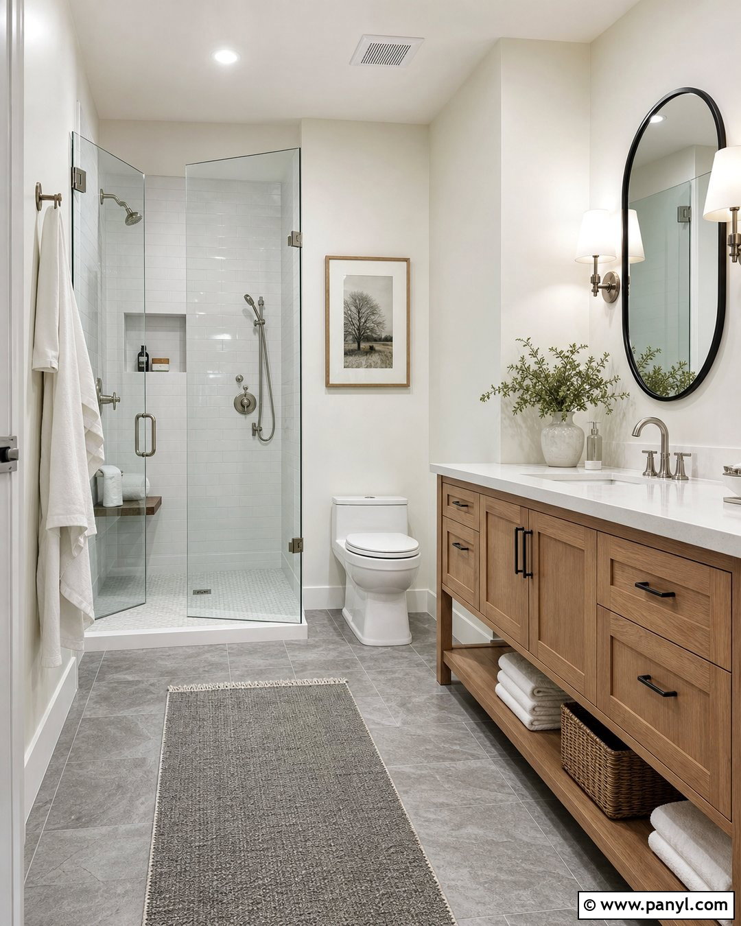 Grey Tiles With Warm White Walls - 20 Grey Tiles What Colour Walls