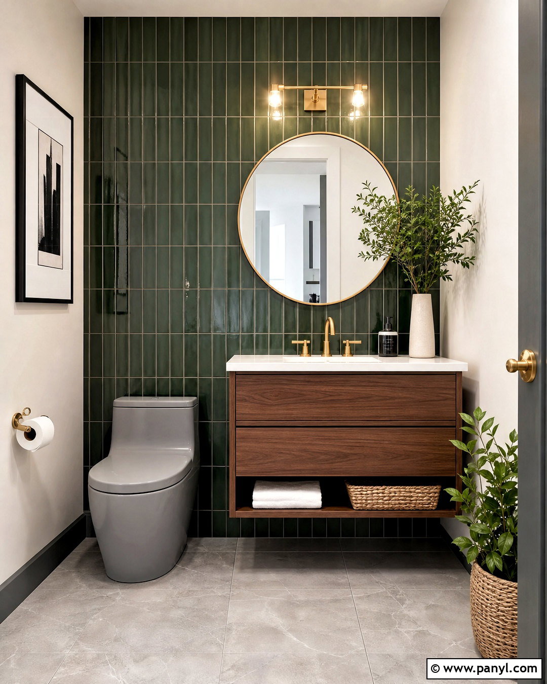 Grey Toilet With Green Tile - 20 grey toilet ideas