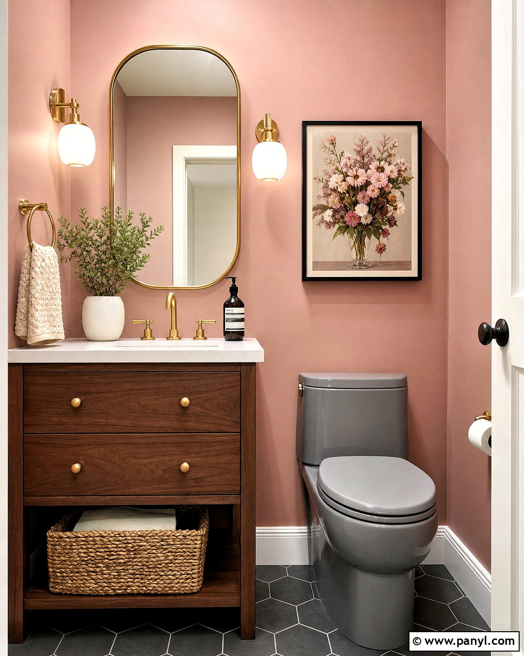 Grey Toilet With Pink Walls - 20 grey toilet ideas
