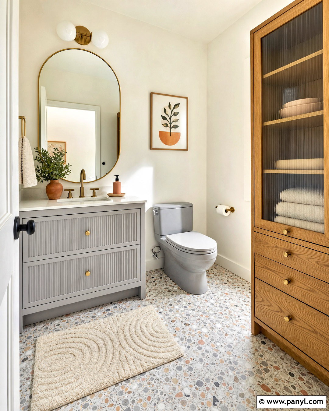 Grey Toilet With Terrazzo Floor - 20 grey toilet ideas