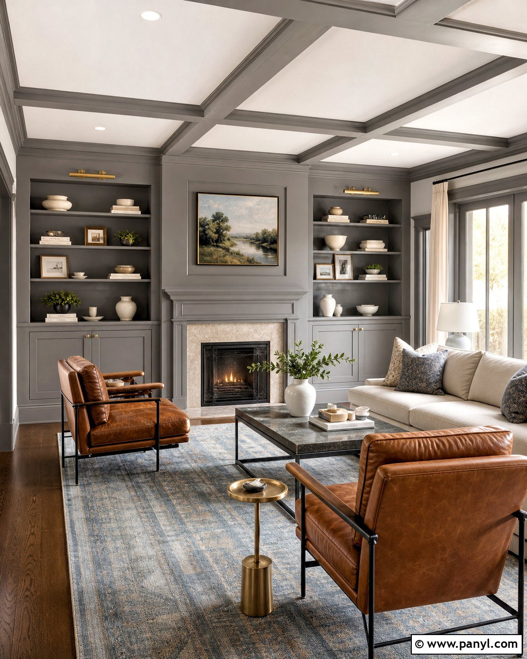 Grey Trim With Painted Built Ins - 20 grey trim interior ideas