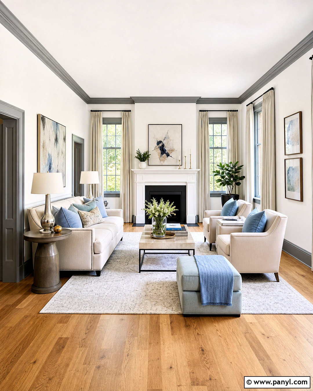Grey Trim With White Walls - 20 grey trim interior ideas