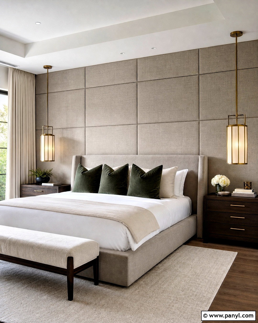 Grey Upholstered Wall Panels - 20 grey textured wall ideas