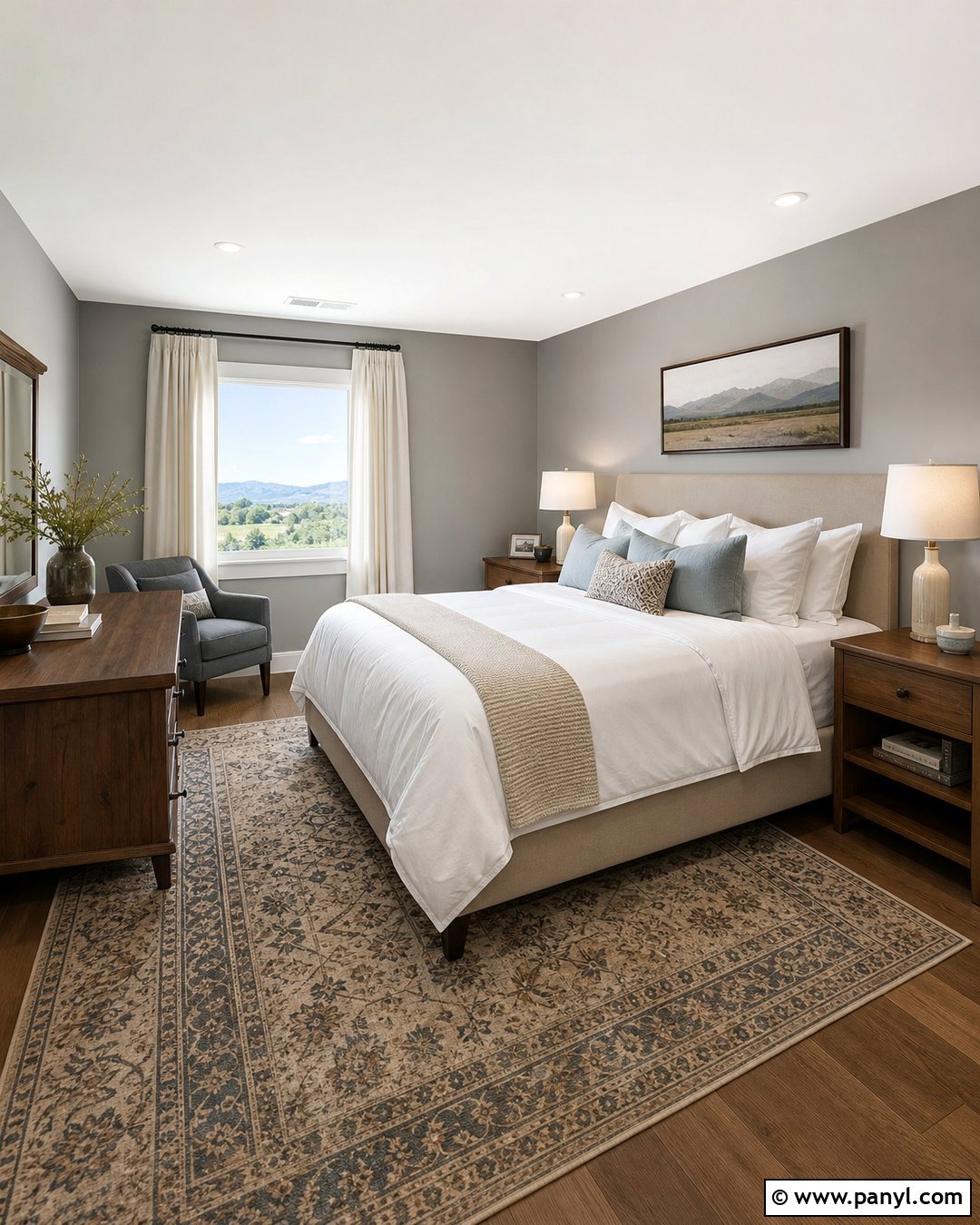 Grey Wall Guest Bedroom - 35 Grey Wall Room Ideas