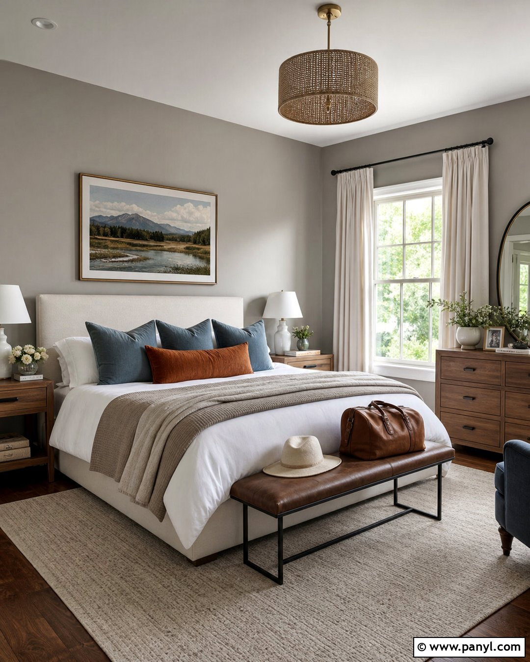 Grey Wall Guest Bedroom - 30 Grey Wall Interior Ideas