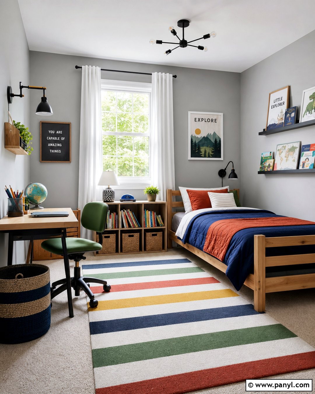 Grey Wall Kids Room - 35 Grey Wall Room Ideas