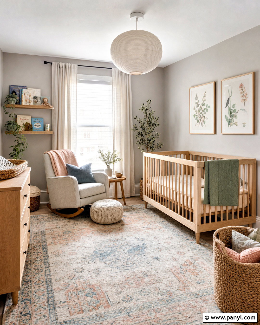 Grey Wall Nursery With Soft Colors - 20 grey wall design ideas