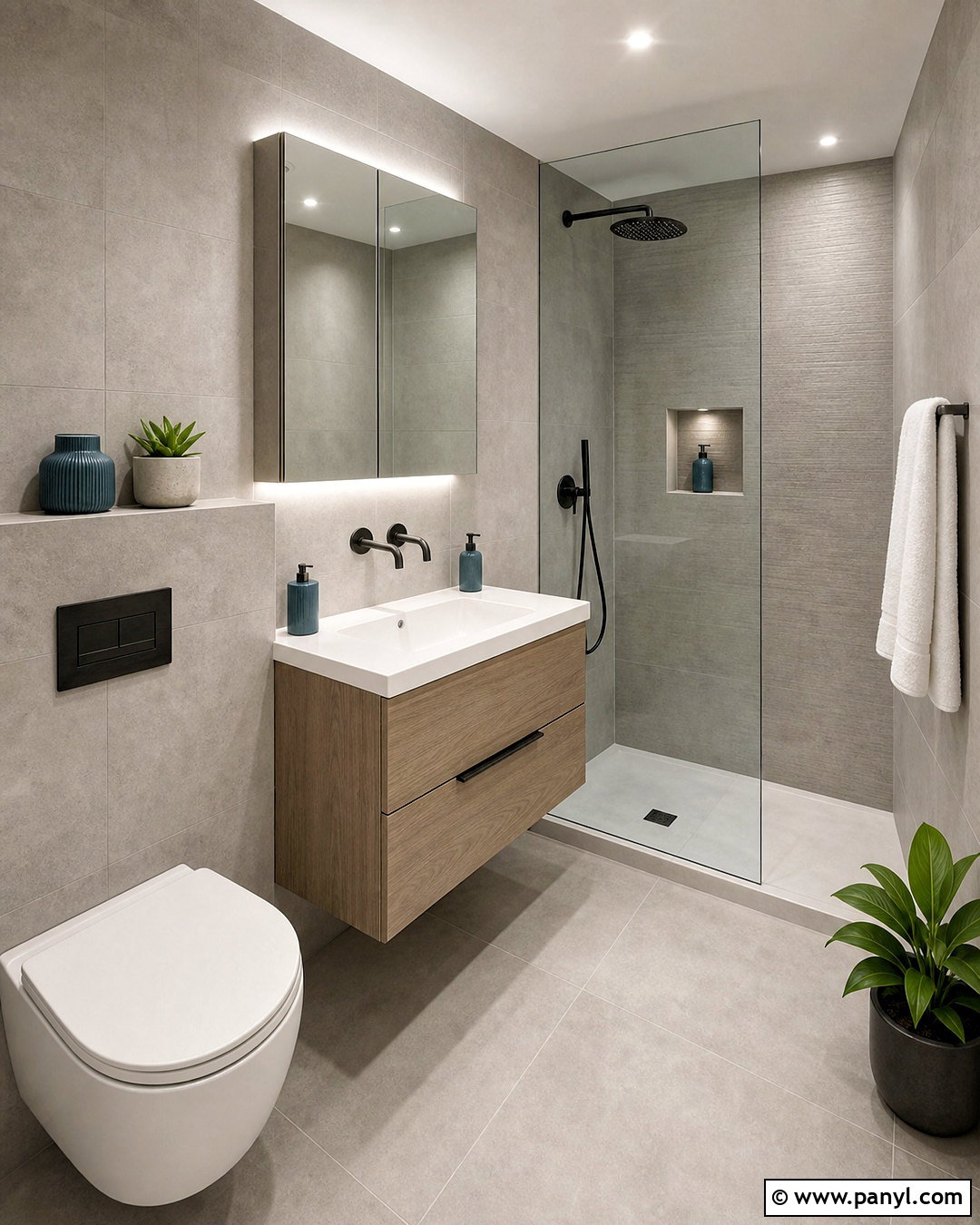 Grey Wall Small Bathroom - 20 grey wall bathroom ideas