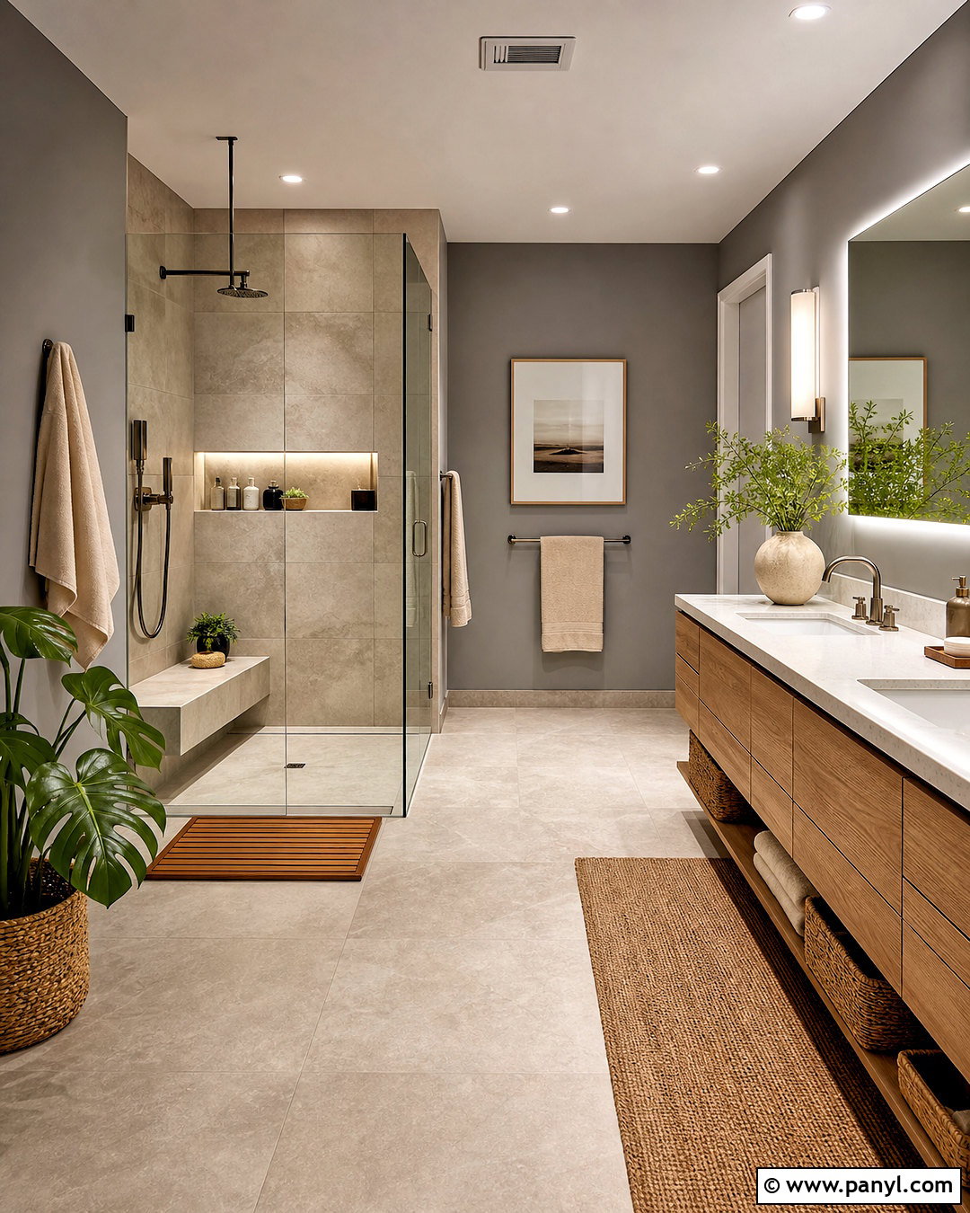 Grey Wall Spa Bathroom - 20 grey wall bathroom ideas