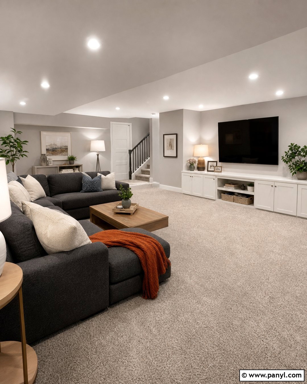Grey Walls And Carpet Basement - 25 Grey Walls And Carpet Ideas