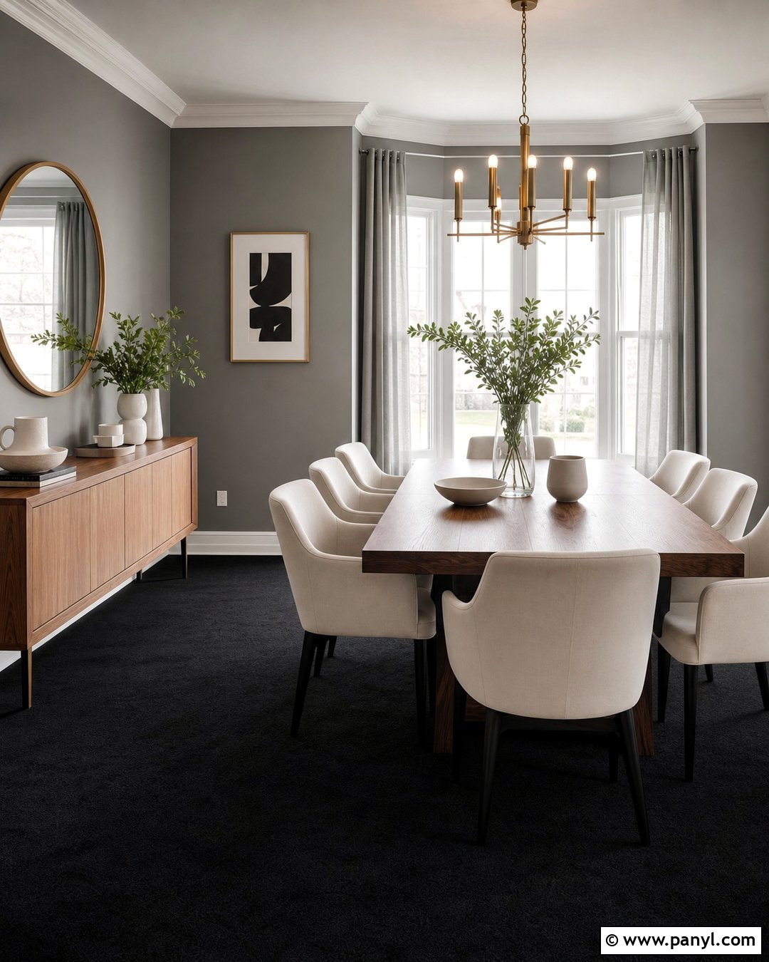 Grey Walls Black Carpet Dining Room - 20 Grey Walls Black Carpet Ideas