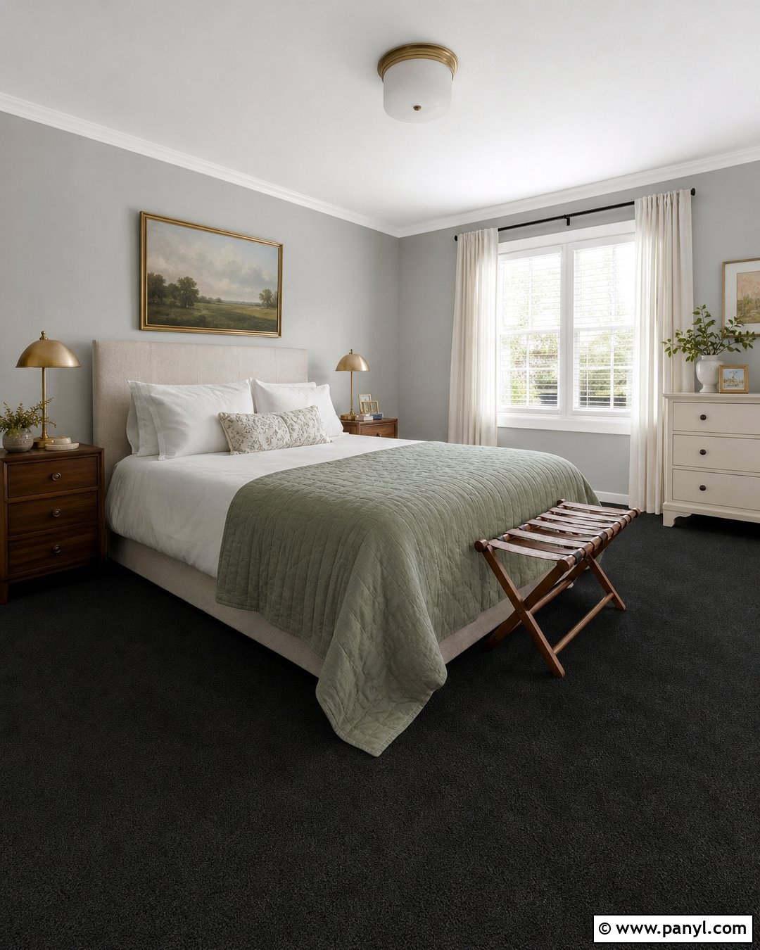 Grey Walls Black Carpet Guest Bedroom - 20 Grey Walls Black Carpet Ideas