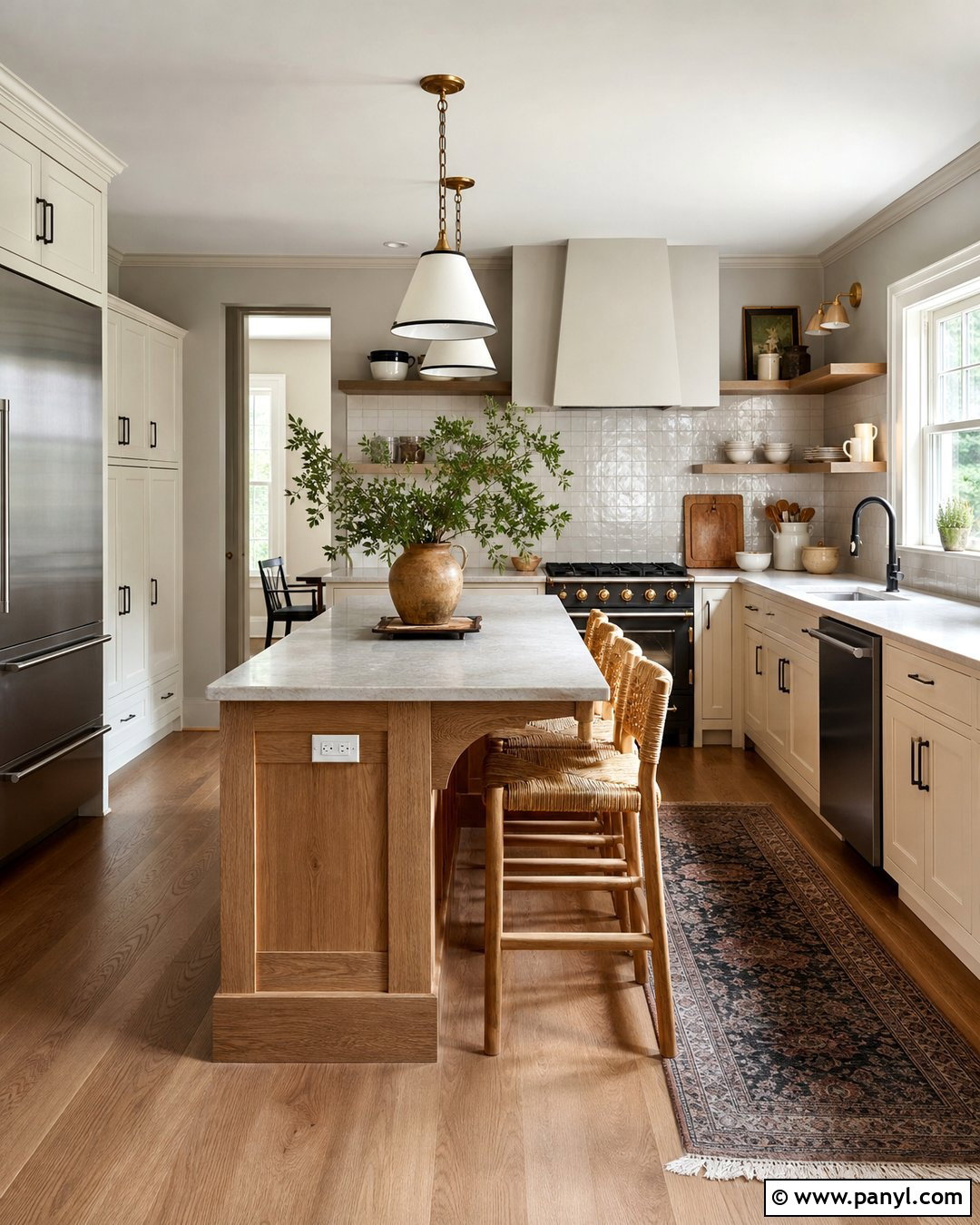 Grey Walls In A Farmhouse Kitchen - 50 grey walls