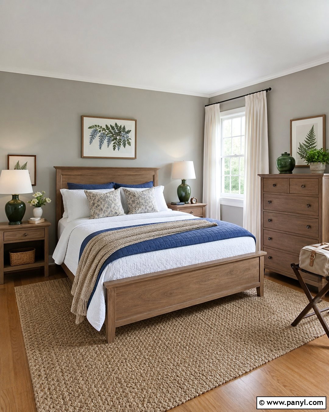 Grey Walls In A Guest Bedroom - 50 grey walls