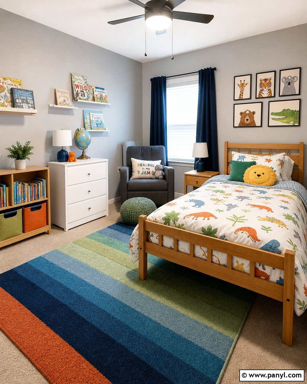 Grey Walls In A Kids Bedroom - 50 grey walls