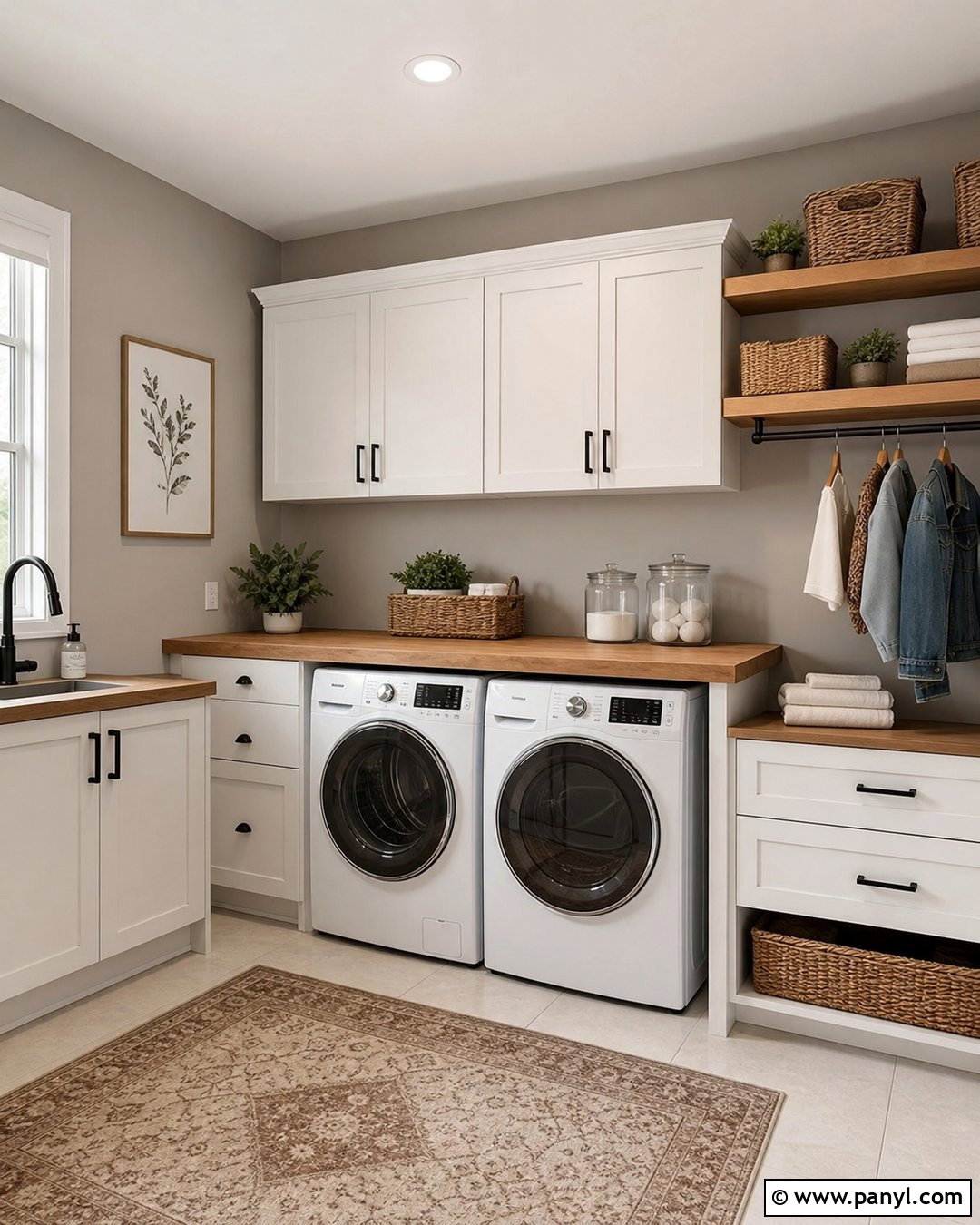 Grey Walls In A Laundry Room - 50 grey walls