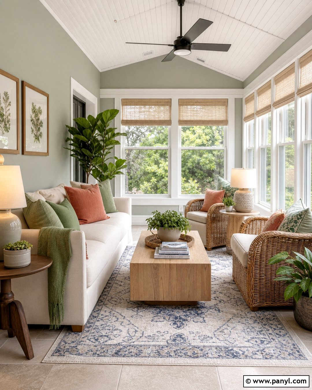 Grey Walls In A Sunroom - 50 grey walls