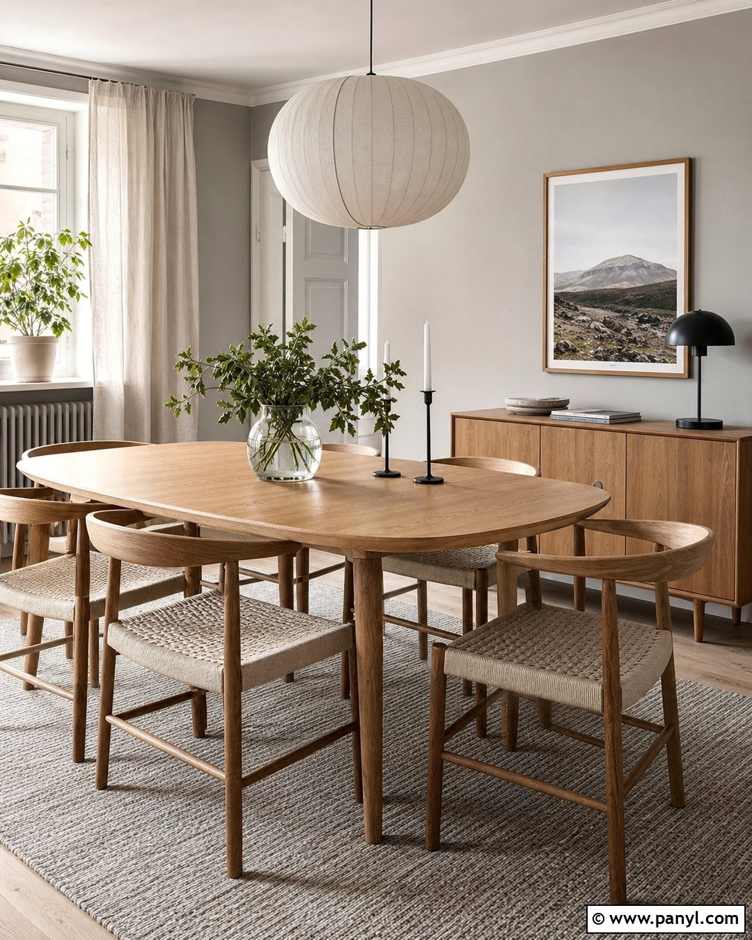Grey Walls With A Scandinavian Dining Table - 20 Grey Walls In A Scandinavian Interior Ideas