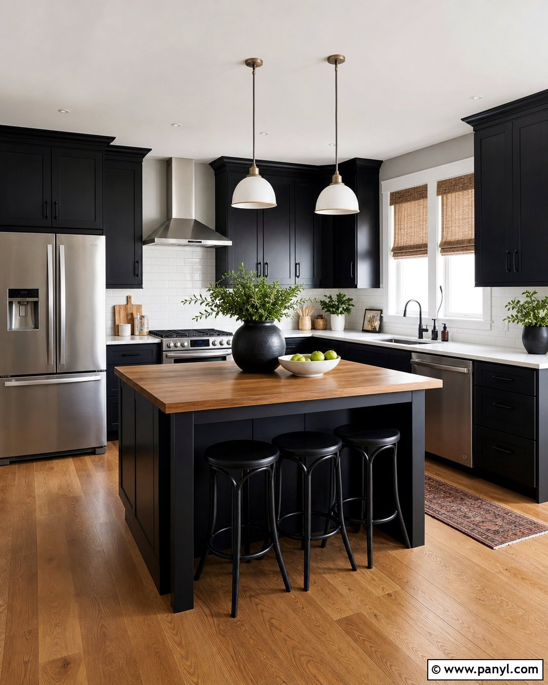 Grey Walls With Black Cabinets And Subway Tile - 25 Grey Walls Black Cabinets
