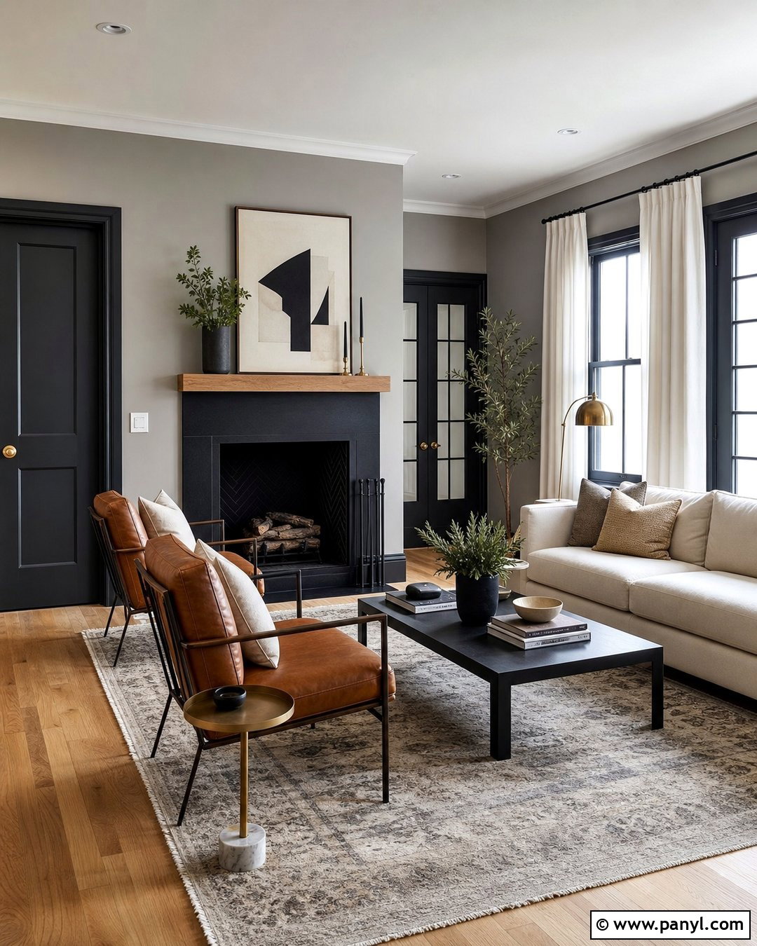 Grey Walls With Black Doors And Trim - 25 Grey Walls With Black Doors