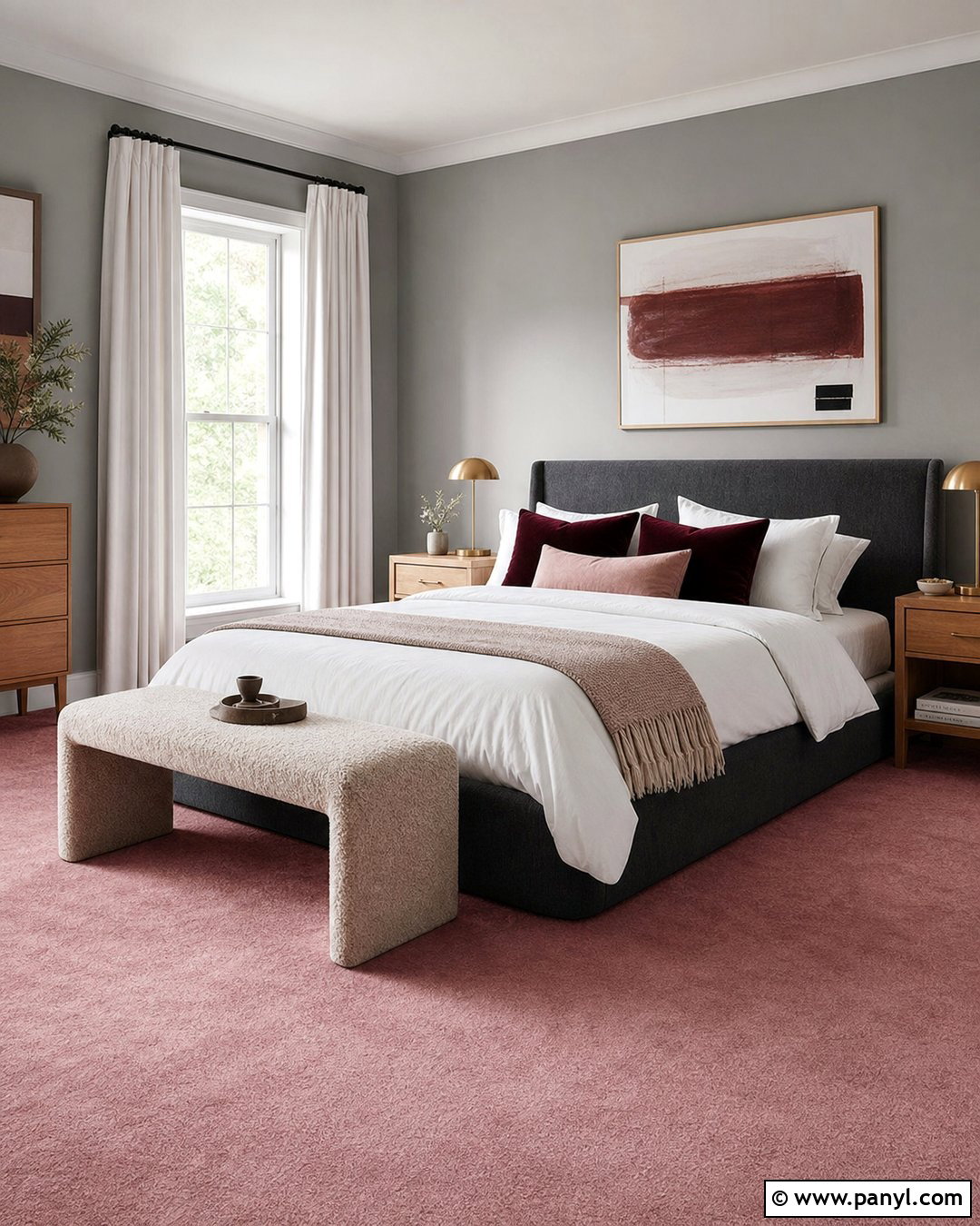 Grey Walls With Blush Pink Carpet - 25 Grey Walls And Carpet Ideas