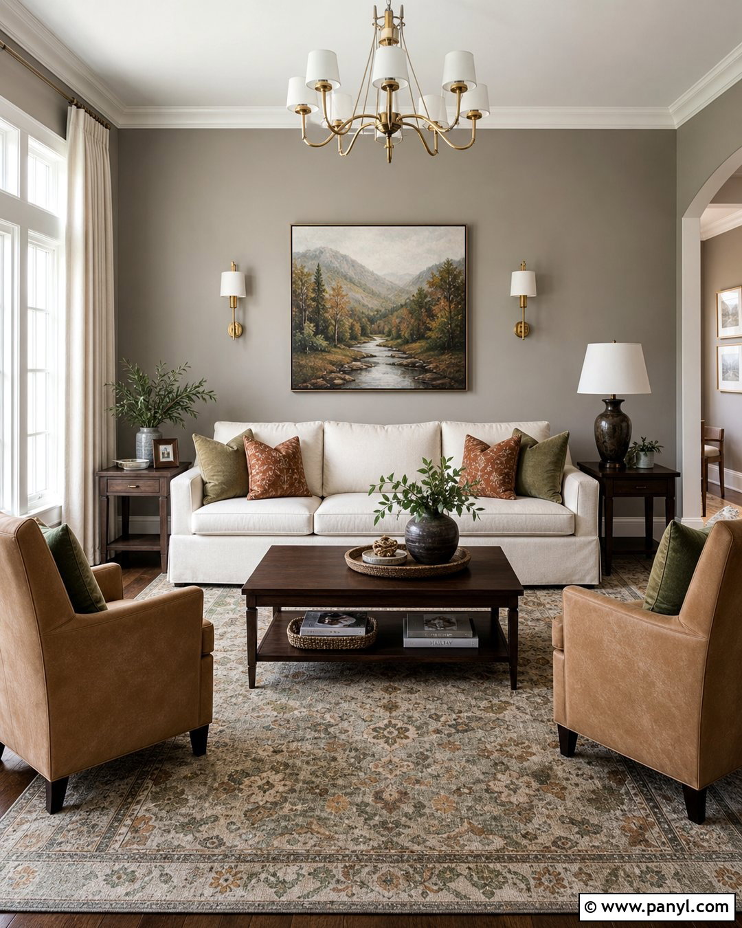 Grey Walls With Cream Sofa - 50 grey walls