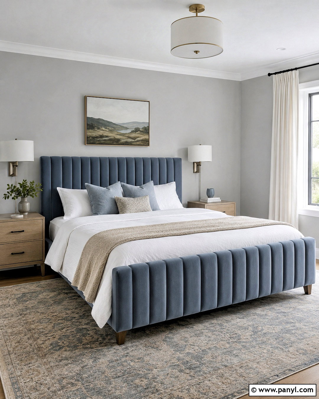 Grey Walls With Dusty Blue - 40 Grey Wall Color Ideas