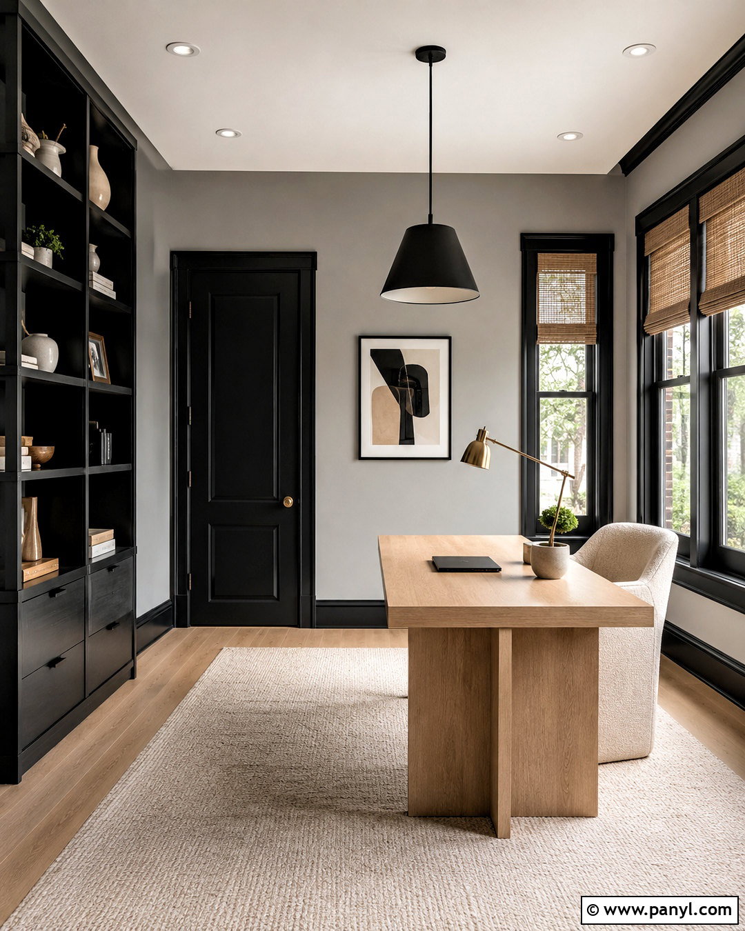 Grey Walls With Matte Black Trim - 40 Grey Wall Color Ideas