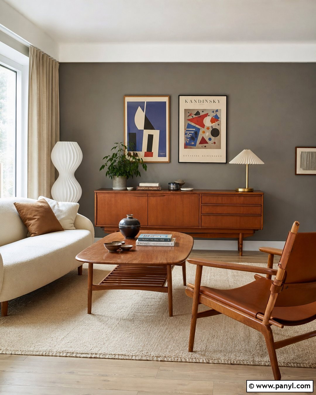 Grey Walls With Vintage Scandinavian Furniture - 20 Grey Walls In A Scandinavian Interior Ideas