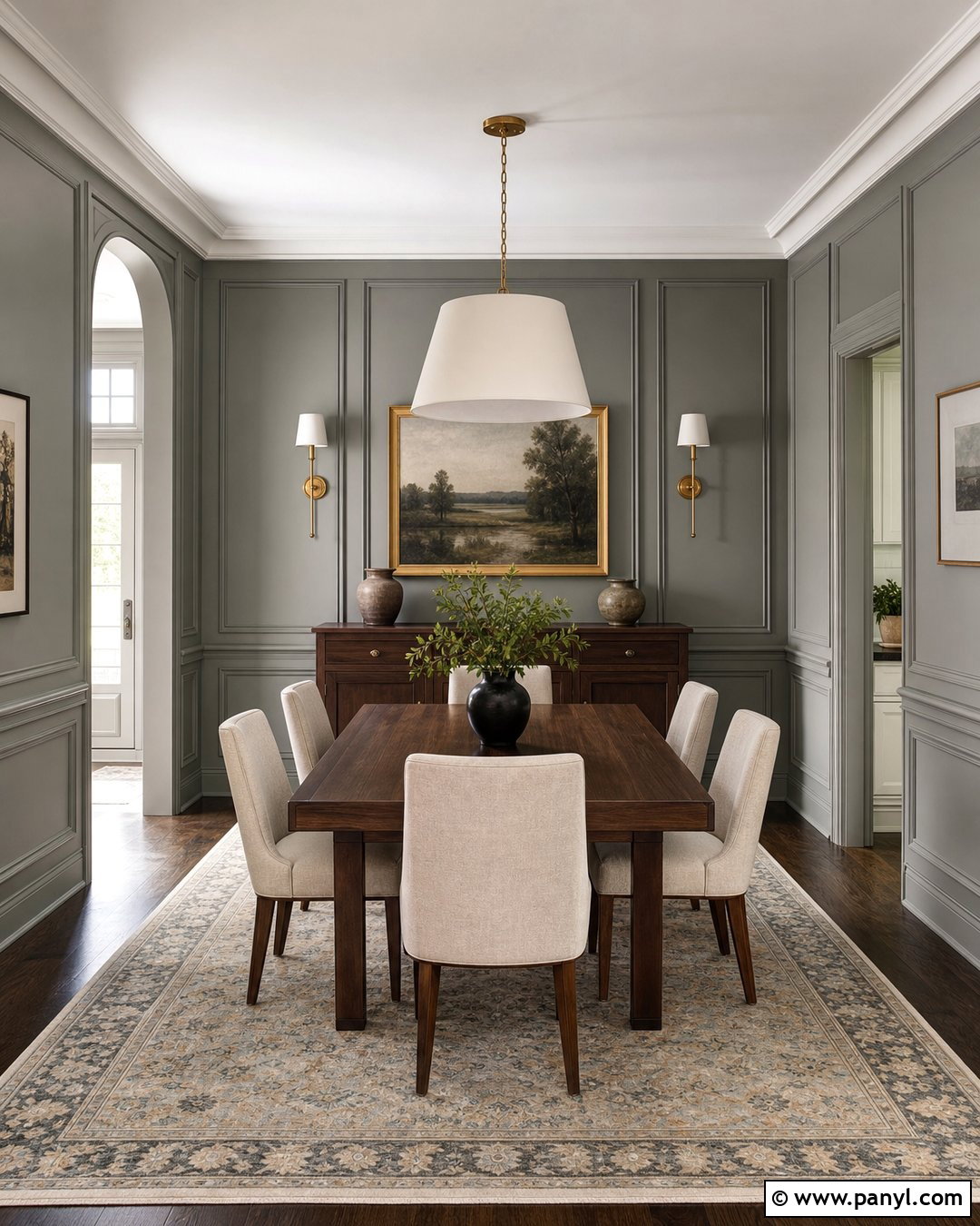 Grey Walls With Wall Paneling - 50 grey walls