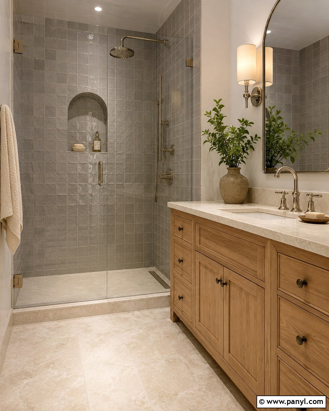 Grey Zellige Shower Walls - 20 Grey Shower Walls