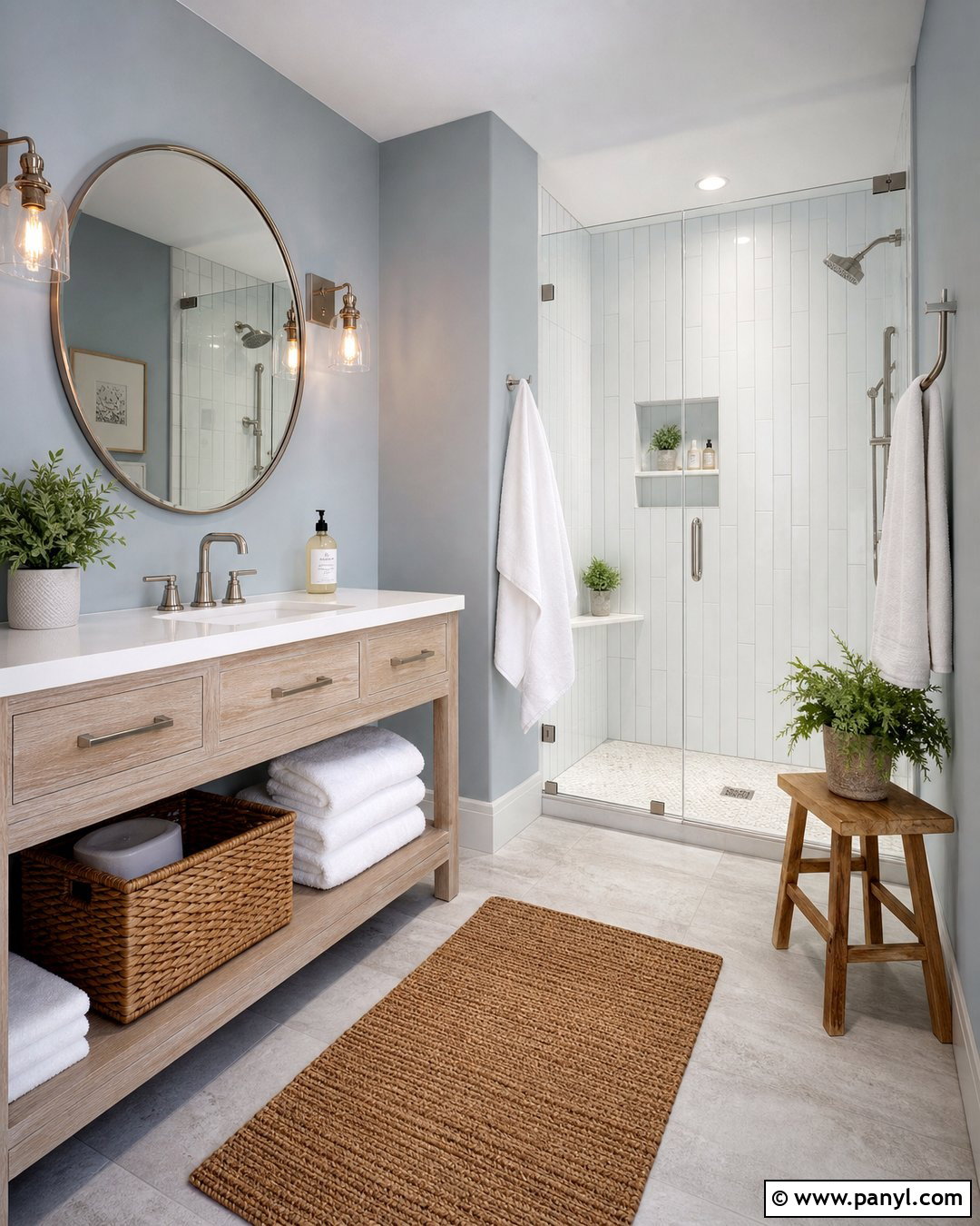 Greyish Blue Bathroom Walls - 20 Greyish Blue Wall Ideas