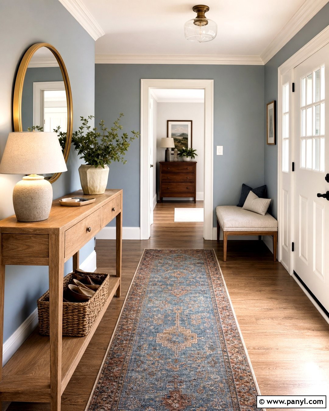 Greyish Blue Entryway Walls - 20 Greyish Blue Wall Ideas