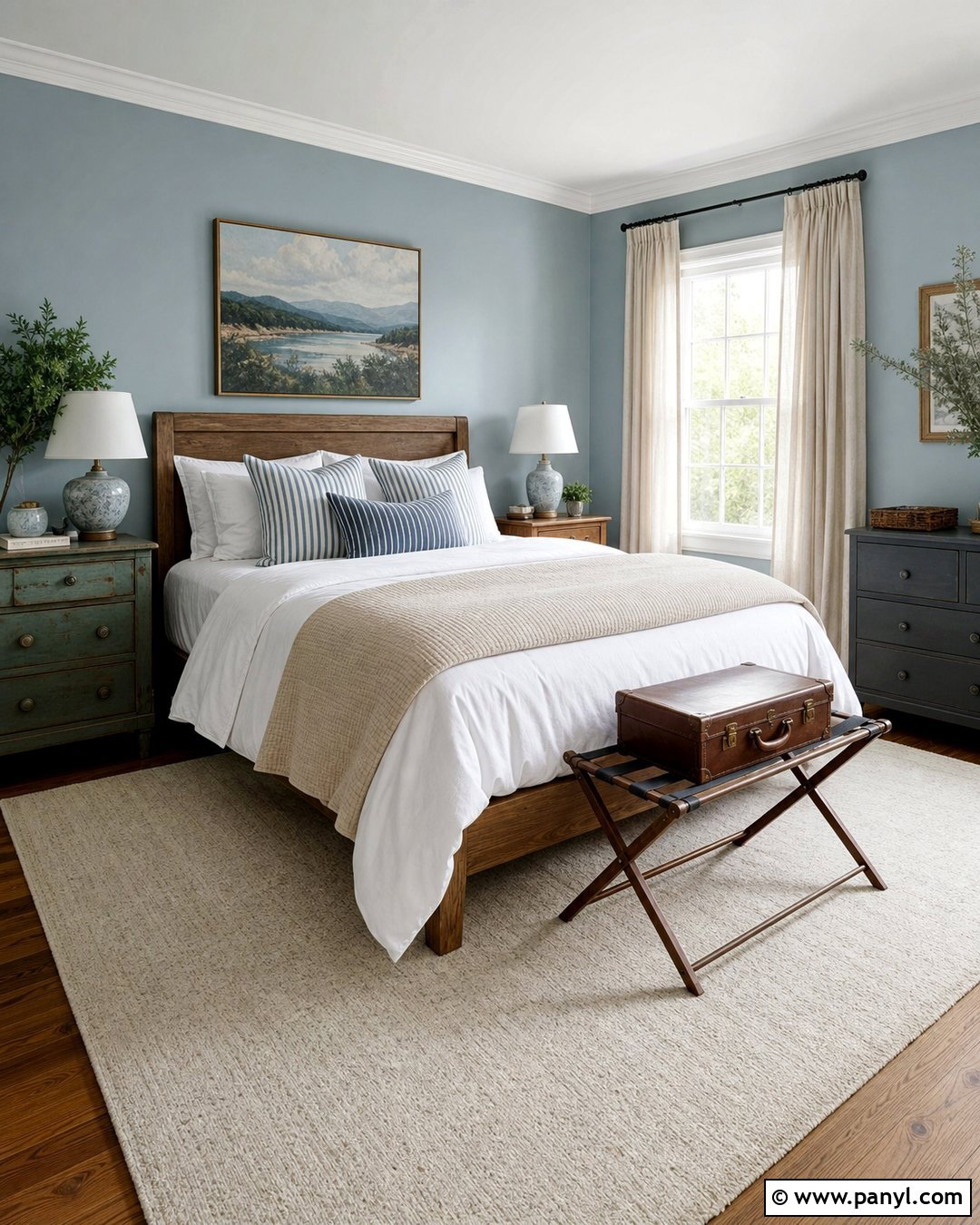 Greyish Blue Guest Bedroom Walls - 20 Greyish Blue Wall Ideas