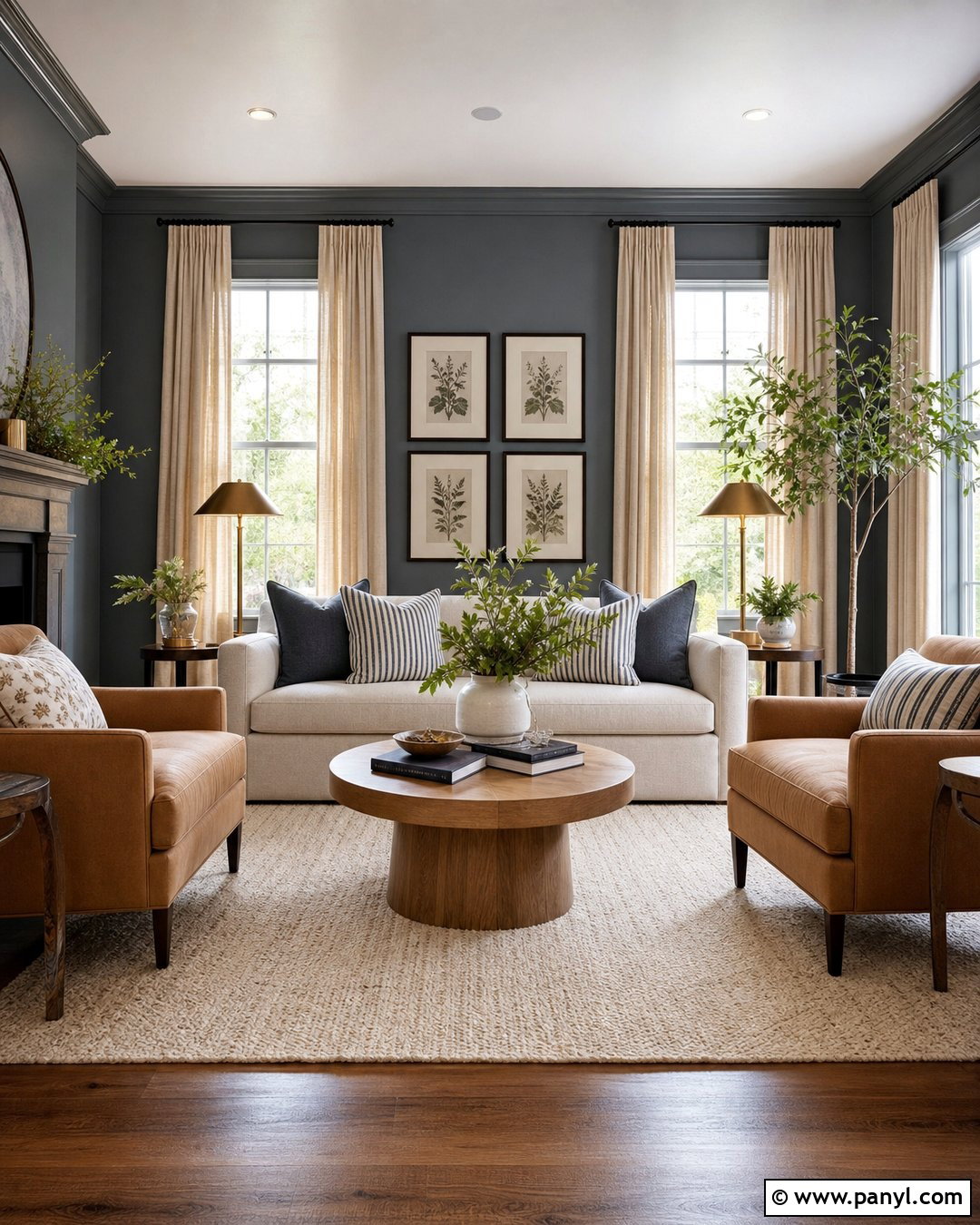 Greyish Blue Walls With Beige Furniture - 20 Greyish Blue Wall Ideas