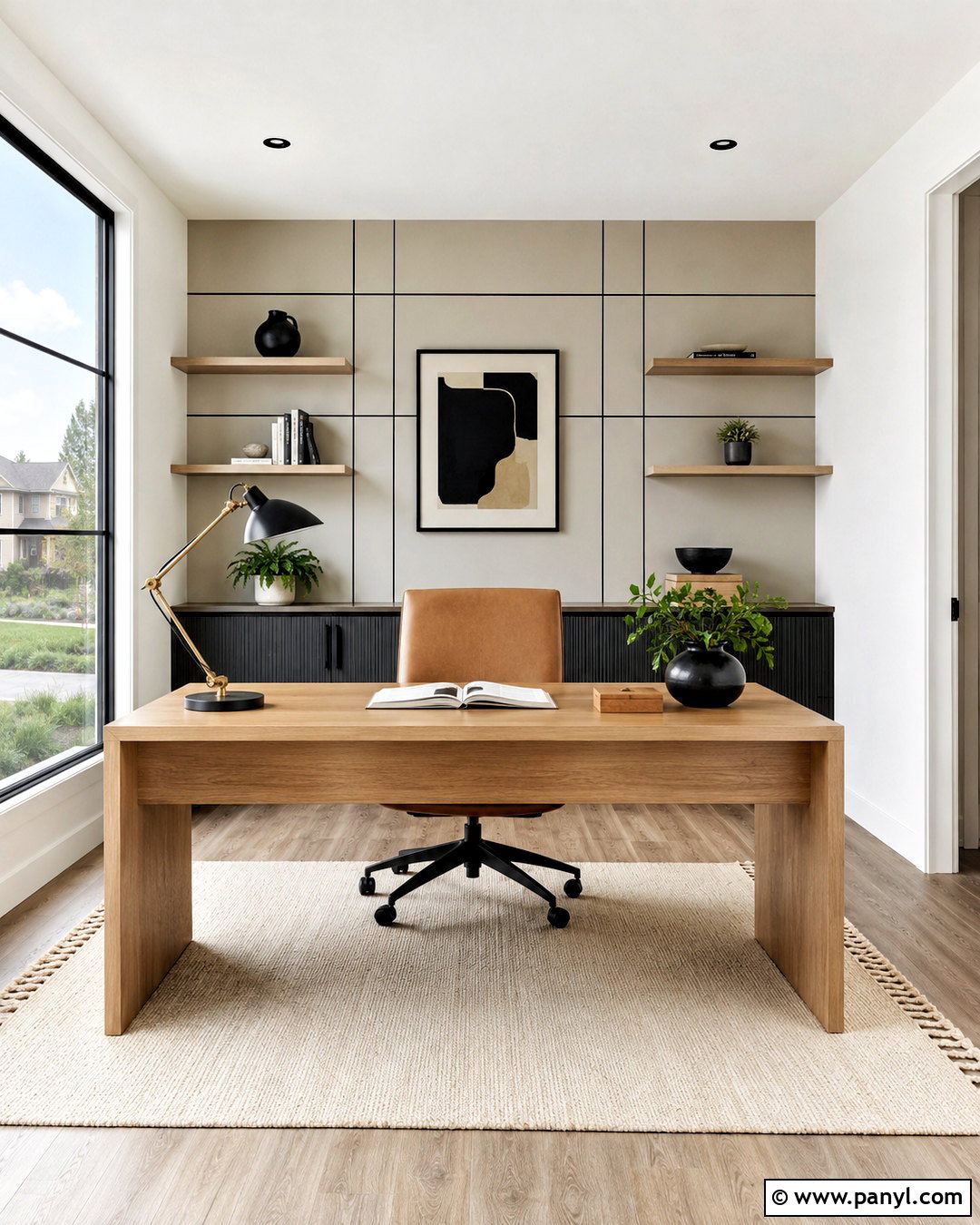 Grid Accent Wall - 20 paint design accent wall ideas