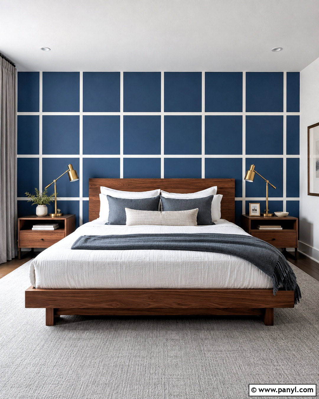 Grid Painters Tape Wall - 20 painters tape wall ideas