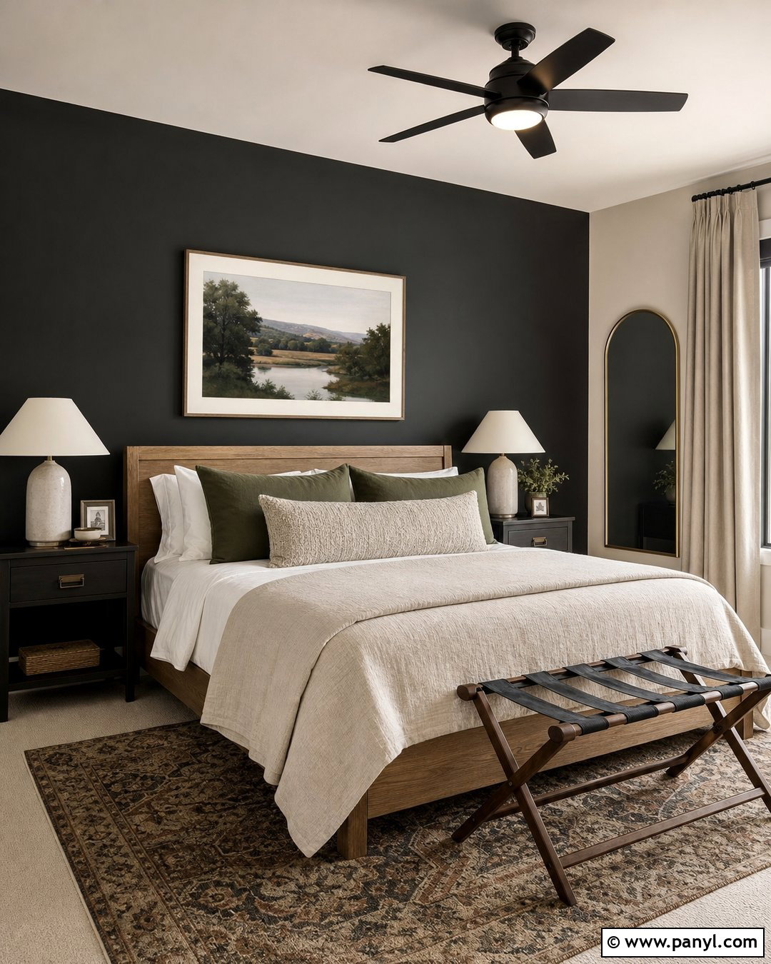 Guest Bedroom Black Feature Wall - 35 black feature wall bedroom ideas