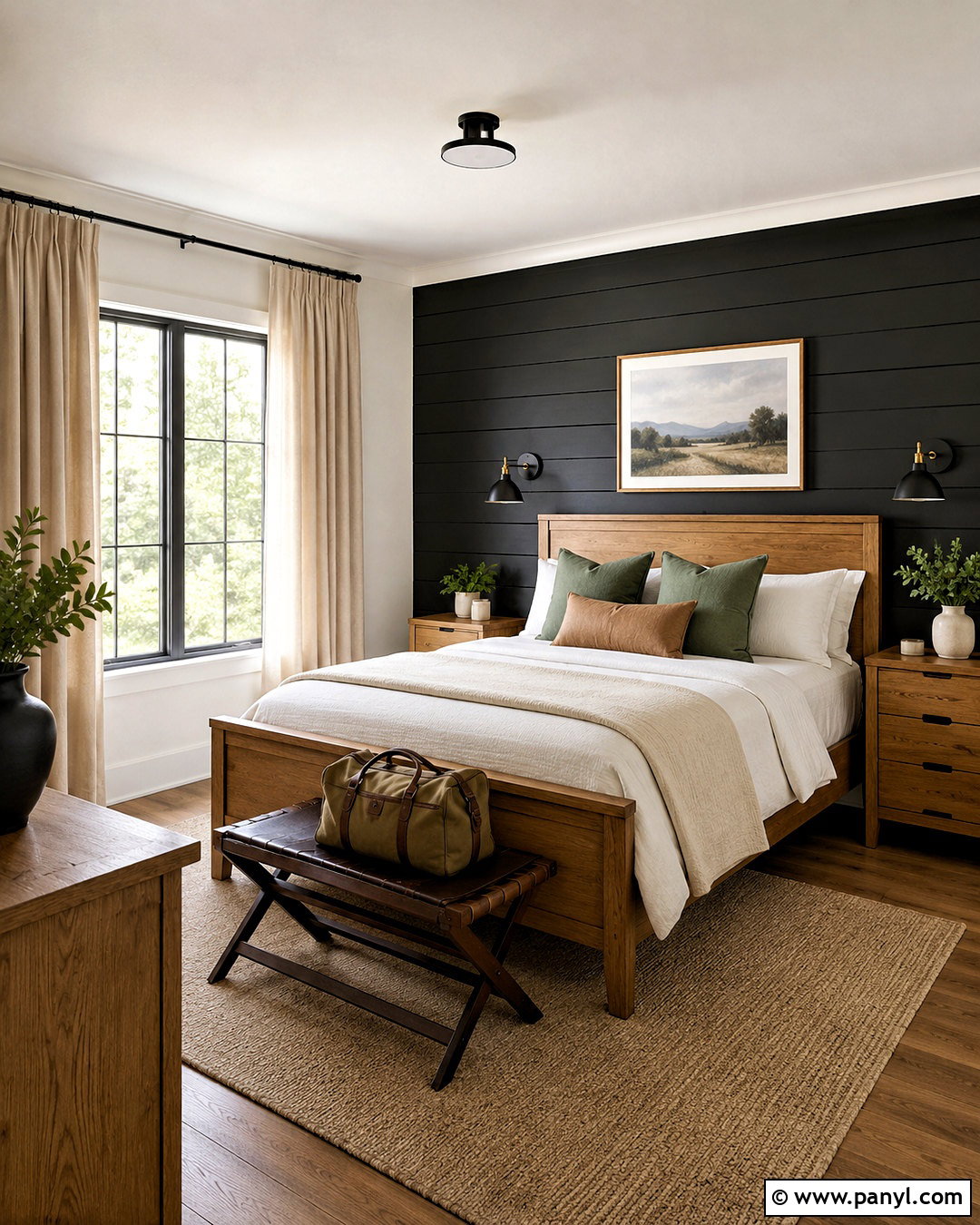 Guest Bedroom With Black Shiplap Wall - 20 black shiplap wall bedroom ideas