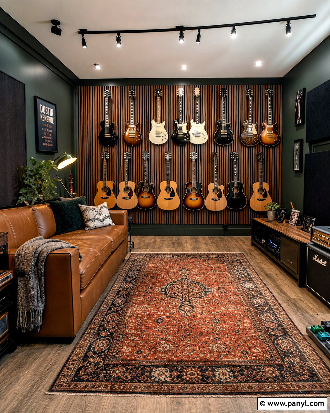 Guitar Music Room - 20 home music room design ideas