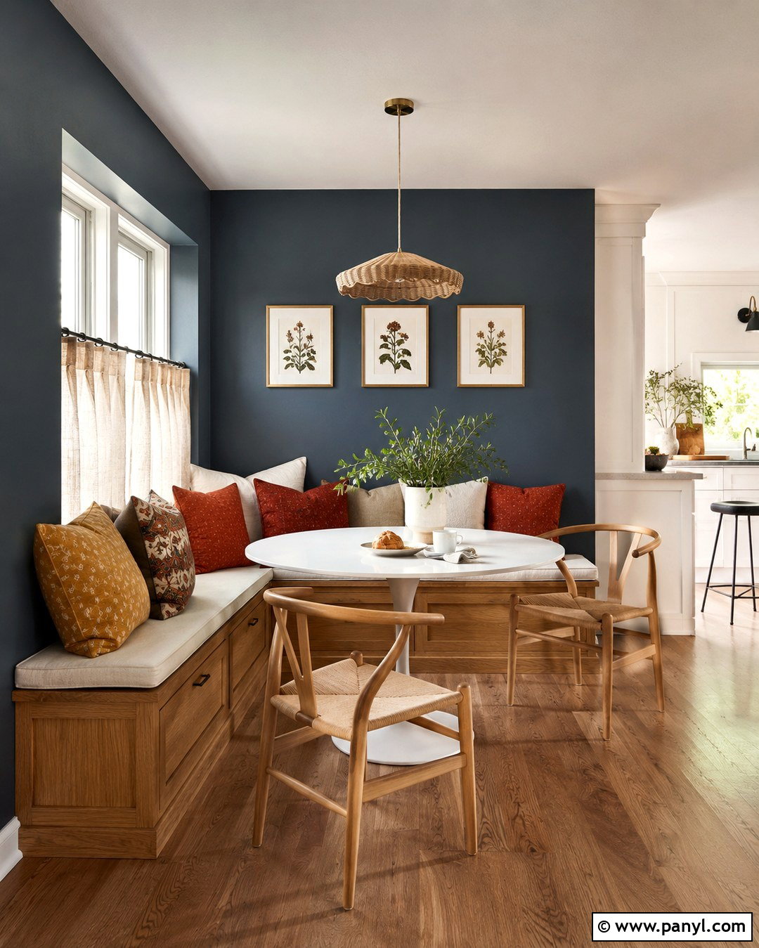 Hague Blue Breakfast Nook Walls - 20 Hague Blue Walls