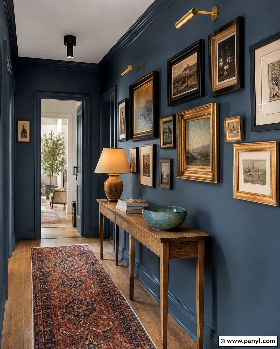 Hague Blue Hallway Walls - 20 Hague Blue Walls