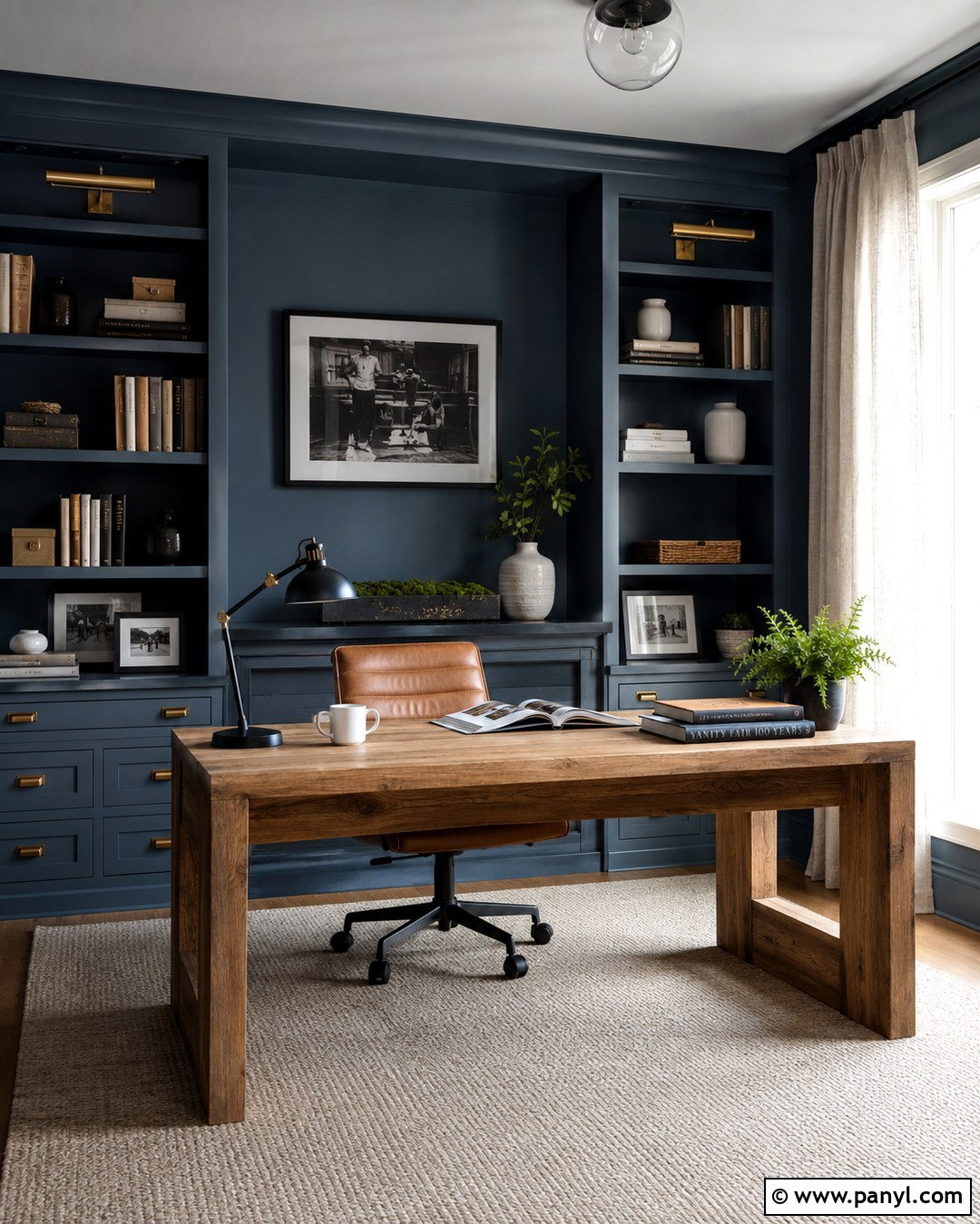 Hague Blue Home Office Walls - 20 Hague Blue Walls