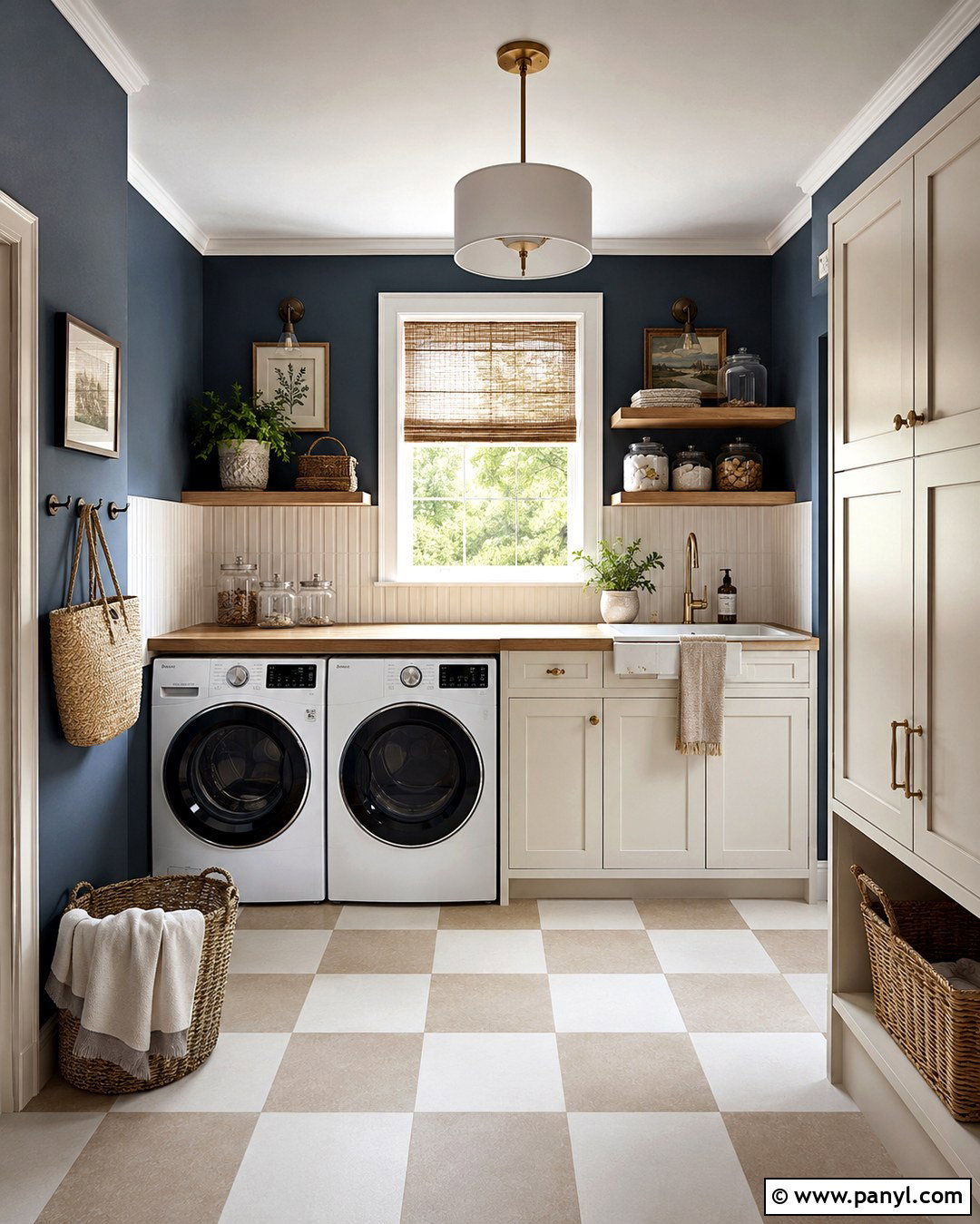 Hague Blue Laundry Room Walls - 20 Hague Blue Walls