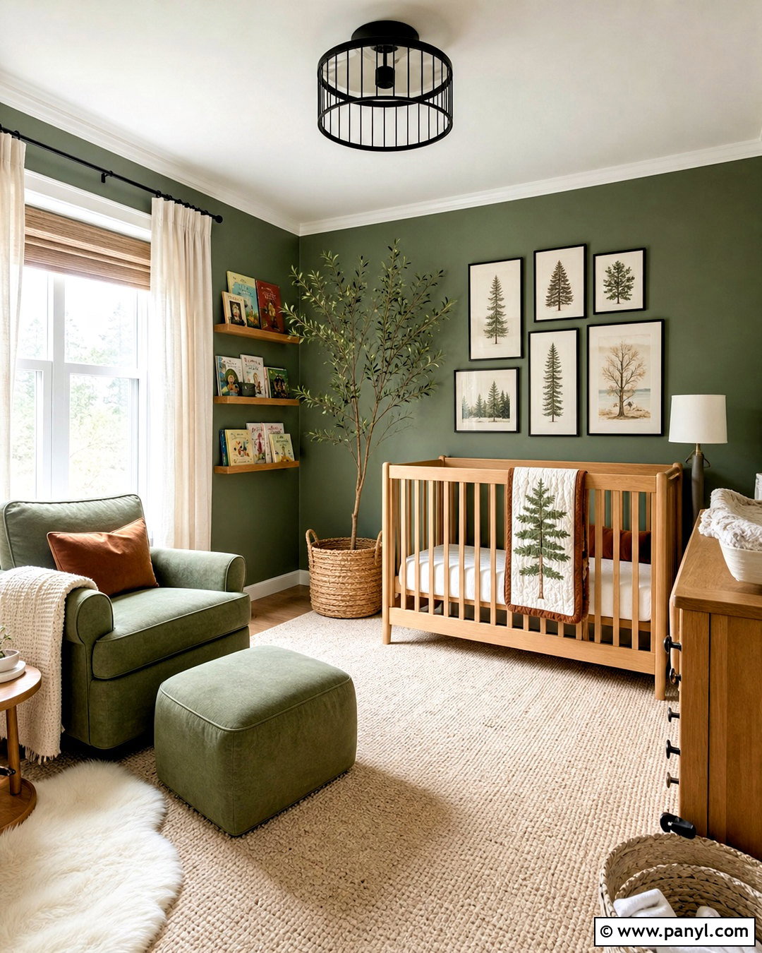 Halcyon Green Woodland Nursery - 20 sherwin williams green nursery ideas