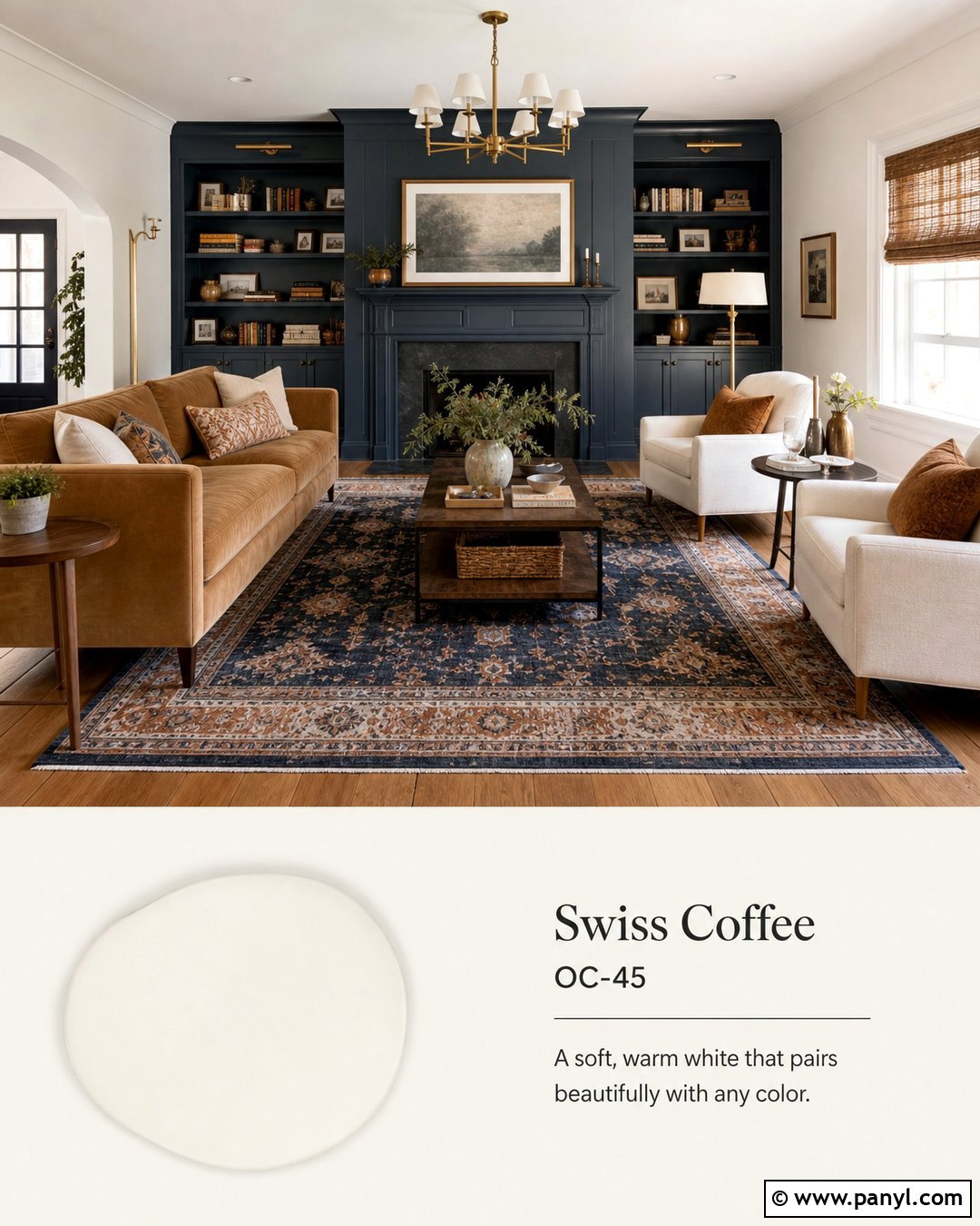 Hale Navy With Swiss Coffee - 45 swiss coffee coordinating colors