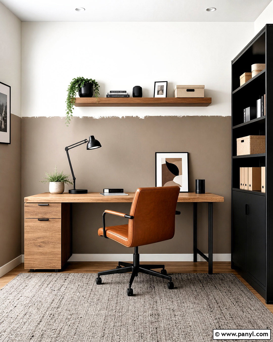Half-Painted Accent Wall - 20 minimalist accent wall ideas