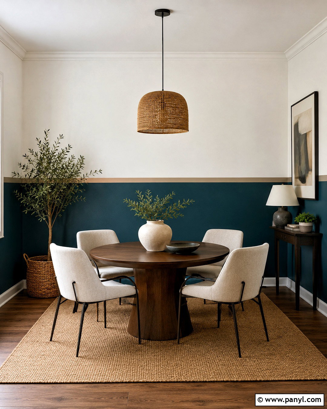 Half Painted Accent Wall - 20 paint design accent wall ideas