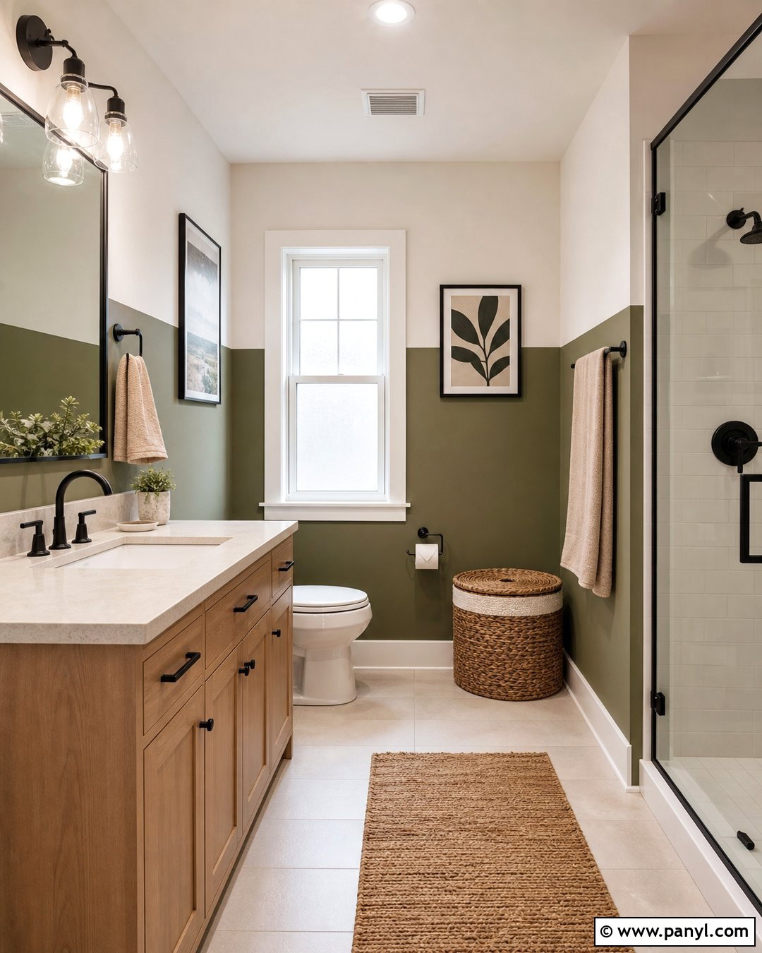 Half Painted Bathroom Walls - 25 Painted Walls Bathroom Ideas